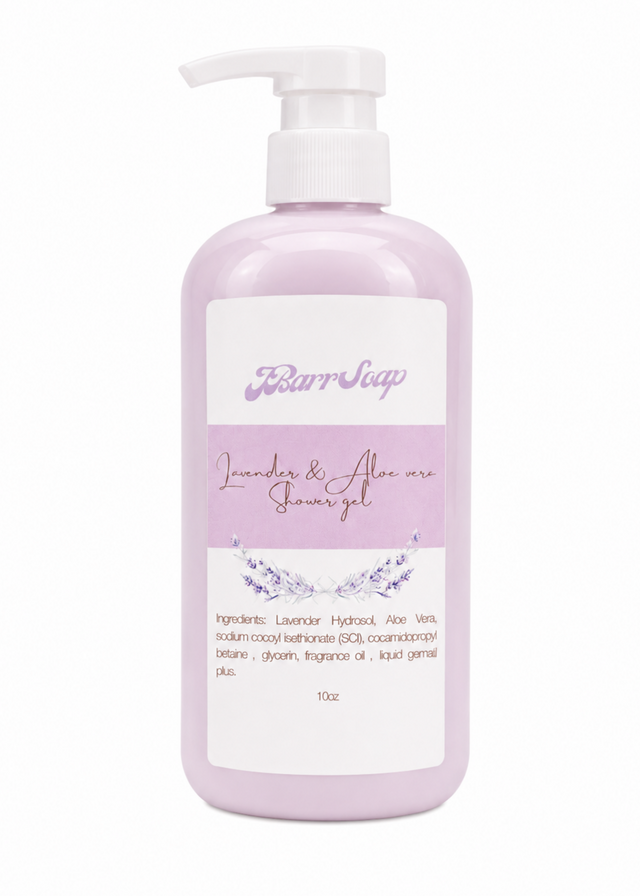 Lavender and Aloe Vera Shower Gel · 10 oz
