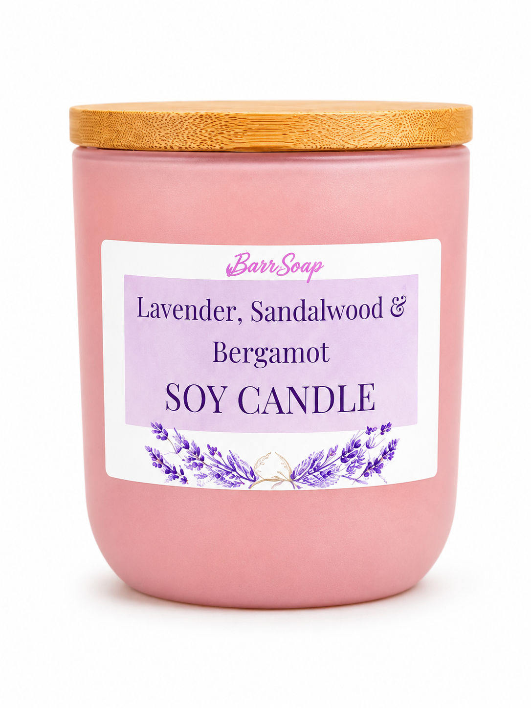 Lavender, Sandalwood and Bergamot Scented Candle