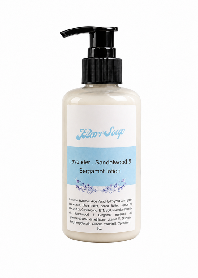 Lavender, Sandalwood and Bergamot Lotion · 8 oz