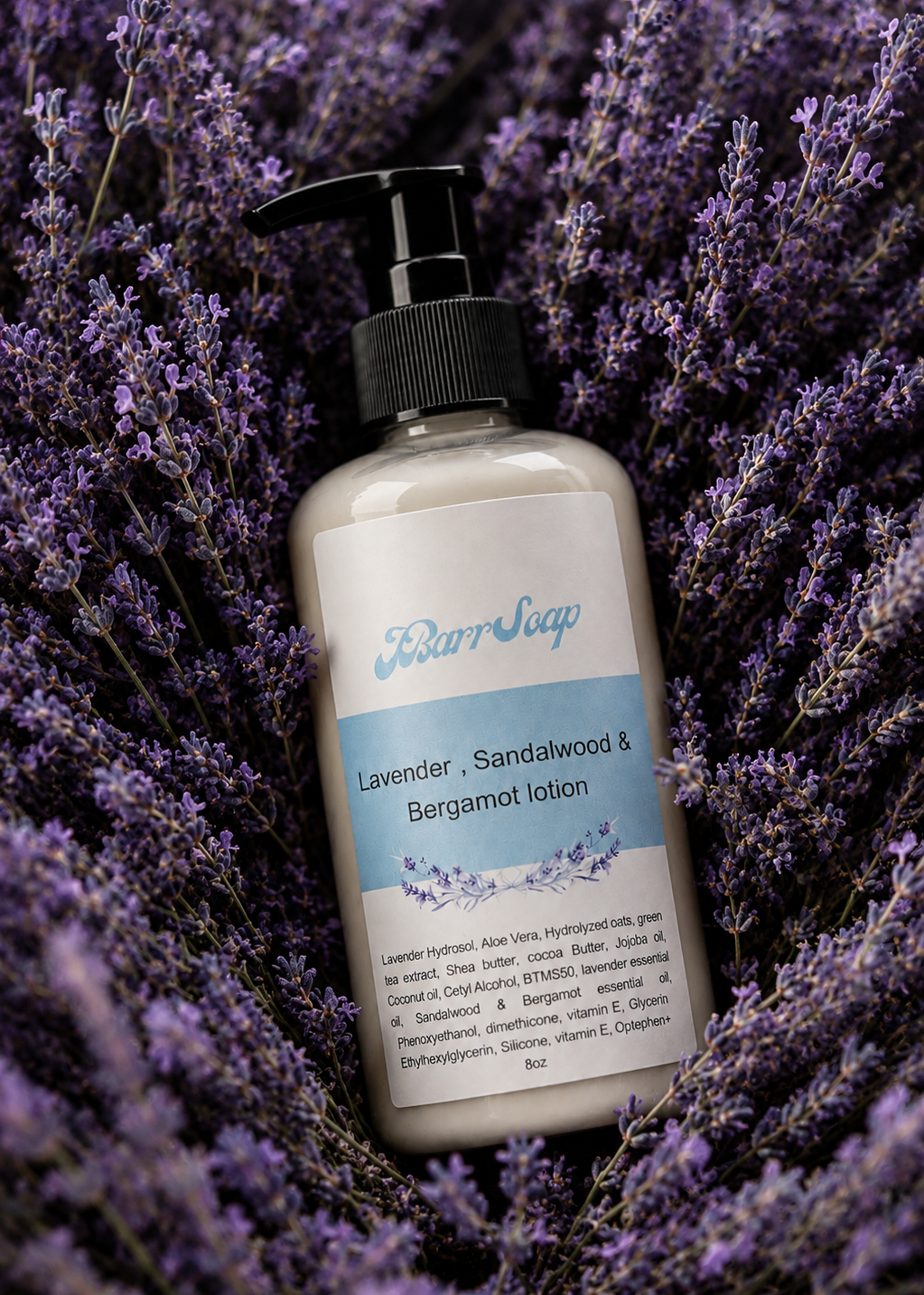 Lavender, Sandalwood and Bergamot Lotion 8 oz
