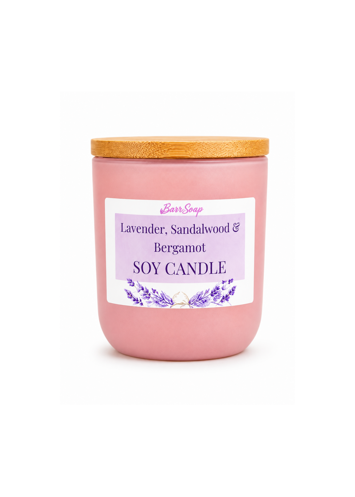 Lavender, Sandalwood and Bergamot Scented Soy Candle