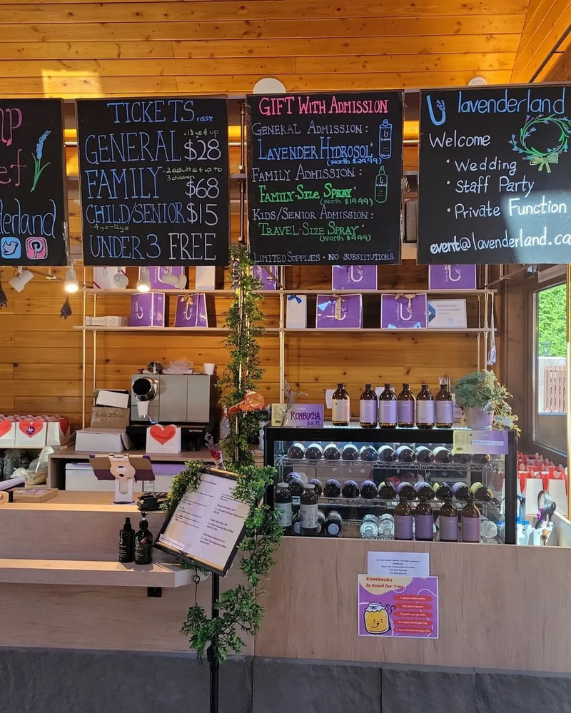 Inside the Lavenderland gift shop